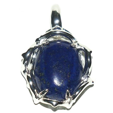 Pandant lapis lazuli argintiu - 2 cm