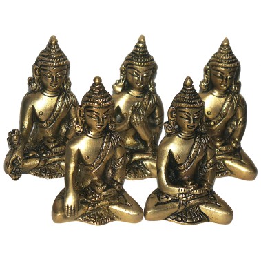 Set Statuete Buddha metal 5 bucati