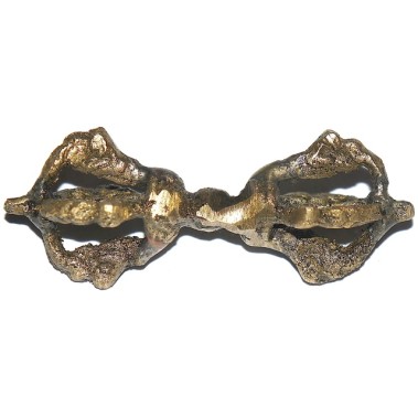 Vajra sau dorhe - Sceptrul puterii bronz 6 cm.