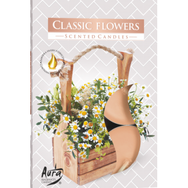 Lumanari Classic Flowers set 6 bucati