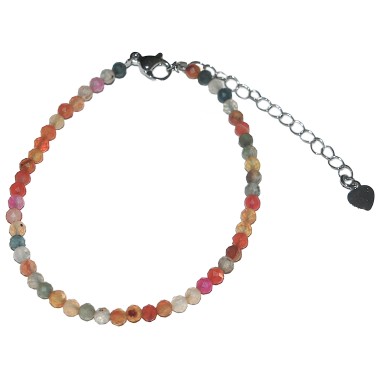 Bratara agat mix 3 mm fatetata Bratara agat mix 3 mm fatetata