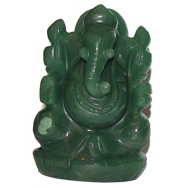 Ganesha aventurin verde 9 cm unicat