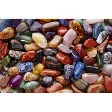 Mix cristale slefuite naturale - 5 kg ( cuart, carneol, jasp, ametist, agate etc)