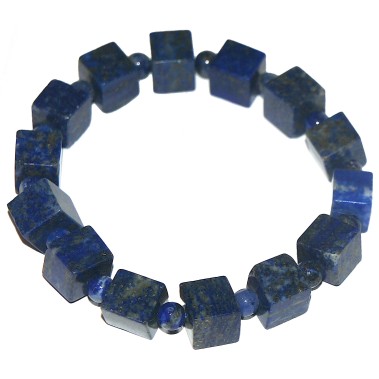 Bratara lapis lazuli cuburi 10 mm