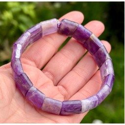 Bratara ametist cal.superioara unicat 18 cm – bijuterie naturală pentru liniște și protecție