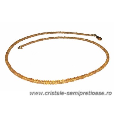 Colier safir galben fatetat calitate superioara Colier safir galben fatetat calitate superioara